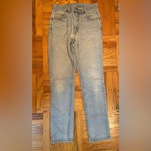 VINTAGE LEVI’S straight-leg light-wash jeans